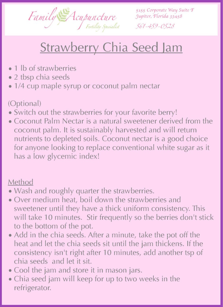Chia Seed Jam receipt