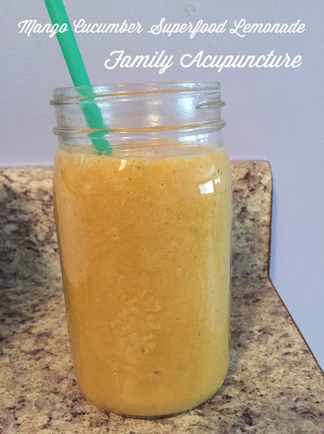 mango cucumber superfood lemonade